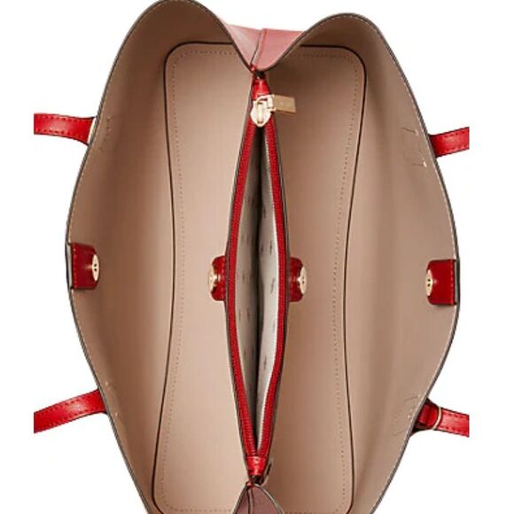 Kate Spade New York Harper Satchel Bag Candied Cherry - Picture 8 of 9